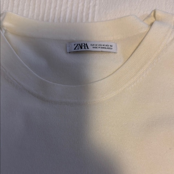 Zara Other - Zara Ivory Crew Neck Top